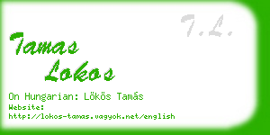 tamas lokos business card
